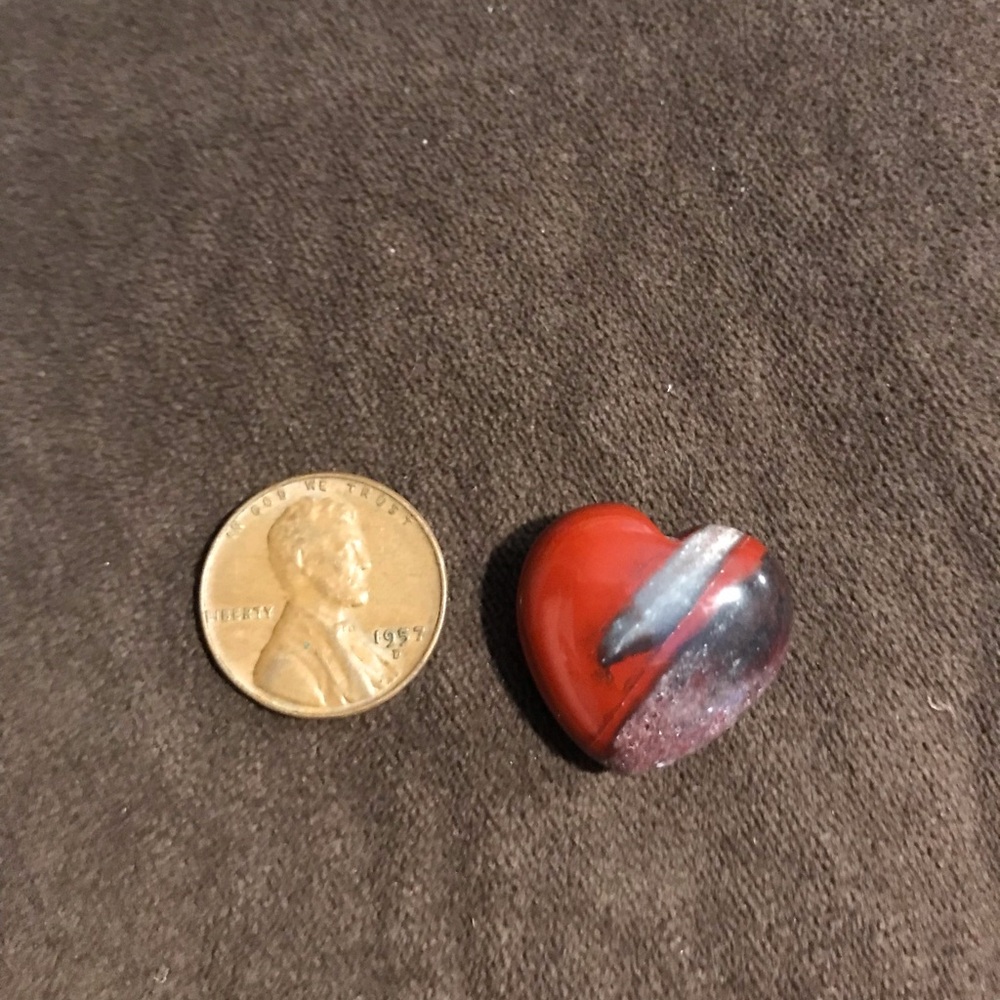 Red jasper Crystal heart